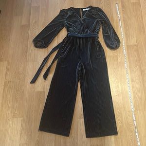 Ali & Jay Anthropologie, navy ribbed jumpsuit, size xs